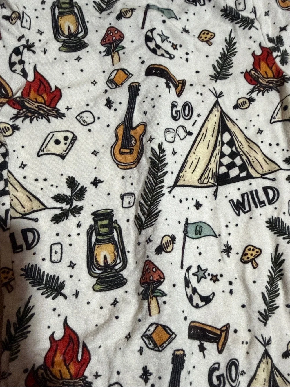 Bamboo shortie|camping print|18-24M